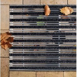 ACO House and Garden aluminium mat met rubberstroken 600 x 600mm