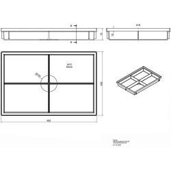 ACO House and Garden Schoonloper onderbak 600 x 400 mm PP kunststof