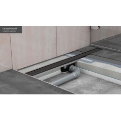 ACO Showerdrain C-Colours douchegoot zwart laag 1185 mm