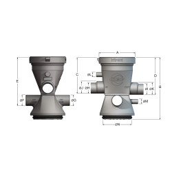 Trident 325 regenwaterfilter voor ondergrondse plaatsing tot 325m2 dak