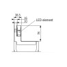 ACO LEDline RVS t.b.v. ACO Euroline vuilvanger (geen LED element)