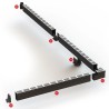 ACO Slimline lijngoot inclusief zwart aluminium design rooster 1000mm
