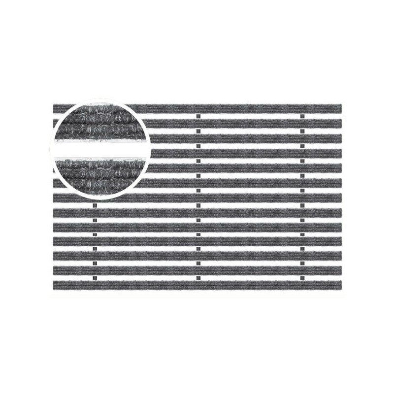 ACO House and Garden aluminium mat met tapijtstroken 1000 x 500mm