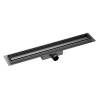 Wiesbaden douchegoot flens tegelrooster 80 x 7 cm gunmetal PVD