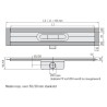 ACO Showerdrain C douchegoot vloerflens laag 585 mm