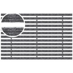 ACO House and Garden aluminium mat met tapijtstroken 600 x 400mm