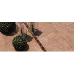 ACO Slimline lijngoot inclusief CorTen design rooster 1000mm