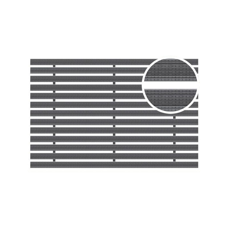 ACO House and Garden aluminium mat met rubberstroken 1000 x 500mm