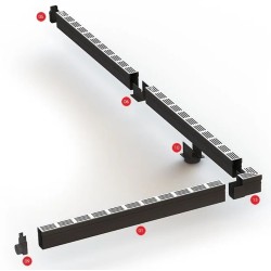 ACO Slimline lijngoot inclusief RVS design rooster, 1000mm
