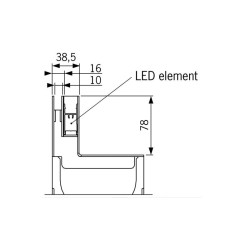 ACO LEDline RVS t.b.v. ACO Euroline goot LED element (4000 K)