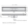 ACO Showerdrain C douchegoot muurflens laag 985 mm