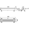 ACO Showerdrain X WTW douchegoot 900 mm flens omlopend uitlaat links