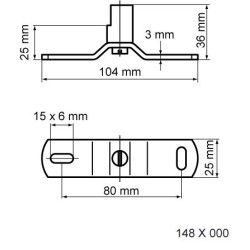 Walraven BIS Dilatatiebrug tv + klemnok M6