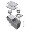Redi regenwaterbuffer / ontlastput grijs Ø80 /100mm x uitl Ø110mm