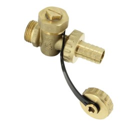 BONFIX Kogel vul- en aftapkraan 1/2" uitsparing messing kap