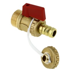 BONFIX Kogel vul- en aftapkraan 3/4" rode knop