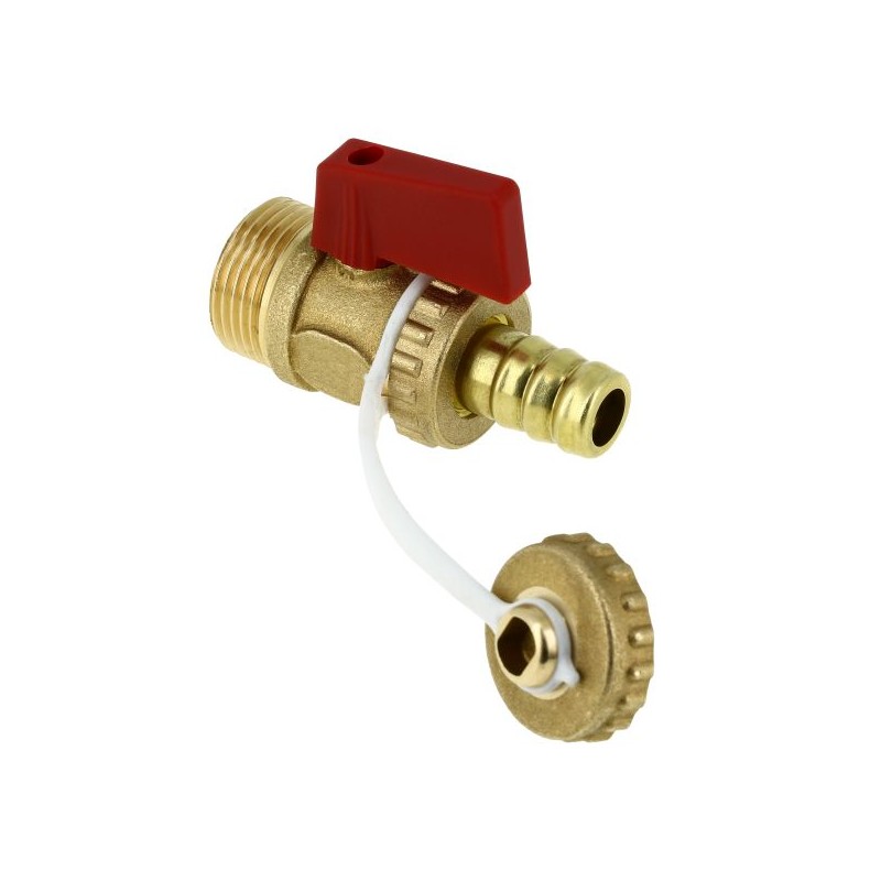 BONFIX Kogel vul- en aftapkraan 3/4" rode knop