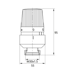 Riko thermostatische radiatorventiel 1/2'' x 15mm haaks mat-zwart