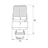 Riko thermostatische radiatorventiel 1/2'' x 15mm axiaal mat-zwart