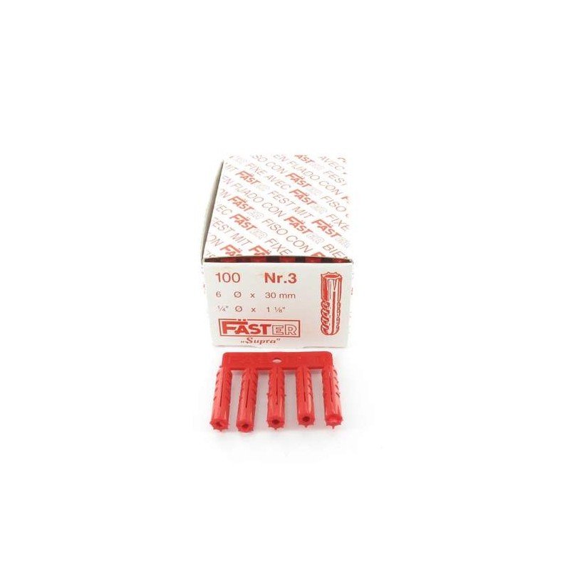 Faster plug Ø6 x 30 mm (Rood)