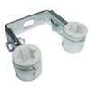 duplo beugel U-model 15 mm met rubber inlage