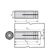 WBA messing inslaganker M8x28mm - doos 100 stuks