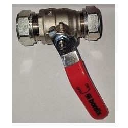 BONFIX Kogelkraan 2 x 22 mm knel rode hendel