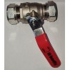 BONFIX Kogelkraan 2 x 22 mm knel rode hendel