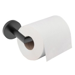 Alonzo toiletrolhouder met vaste arm mat zwart