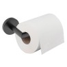 Alonzo toiletrolhouder met vaste arm mat zwart