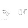 Alonzo zeepdispenser geborsteld messing PVD