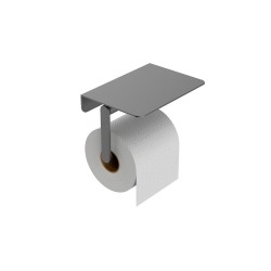 Alonzo toiletrolhouder met planchet gunmetal PVD 