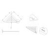 InWall hoekplanchet 29 x 29 cm RVS
