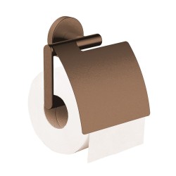 Alonzo toiletrolhouder met klep geborsteld brons koper PVD 