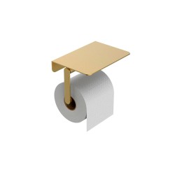 Alonzo toiletrolhouder met planchet geborsteld messing PVD 