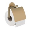 Alonzo toiletrolhouder met klep geborsteld messing PVD 