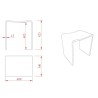 Zita kruk 40 x 30 x 42,5 solid surface mat wit