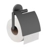 Alonzo toiletrolhouder met klep gunmetal PVD 