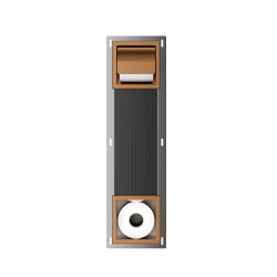 Rocko toiletrolhouder klep reserverolhouder inbouw geborst.brons koper
