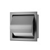 Rocko toiletrolhouder met klep inbouw gunmetal PVD