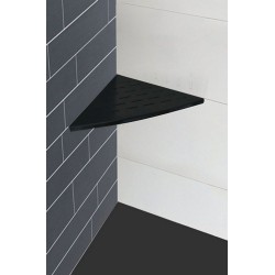 InWall hoekplanchet 29 x 29 cm mat zwart
