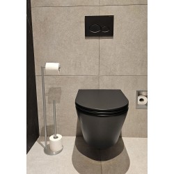 Alonzo toiletrolhouder met reserverolhouder vrijstaand RVS geborsteld