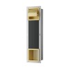 Rocko toiletrolhouder klep reserverolhouder inbouw geborsteld messing