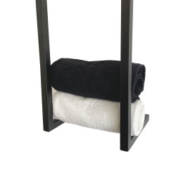 Loft handdoekrek 95 x 25 x 20 cm mat zwart