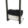 Loft handdoekrek 95 x 25 x 20 cm mat zwart