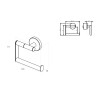 Alonzo toiletrolhouder zonder klep chroom 