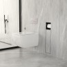 Rocko toiletrol- en borstelhouder inbouw betegelbaar gunmetal PVD