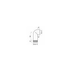 Wisa afvoerbocht 303C Spie 100-110 mm