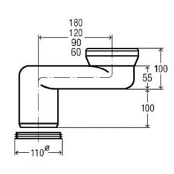 Viega wc-sprongstuk 120mm 110mm wit
