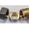 BONFIX Messing insert 15 mm vlak met O-ring